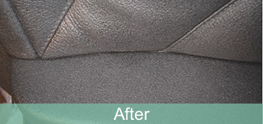 Leather seat burn, after repair